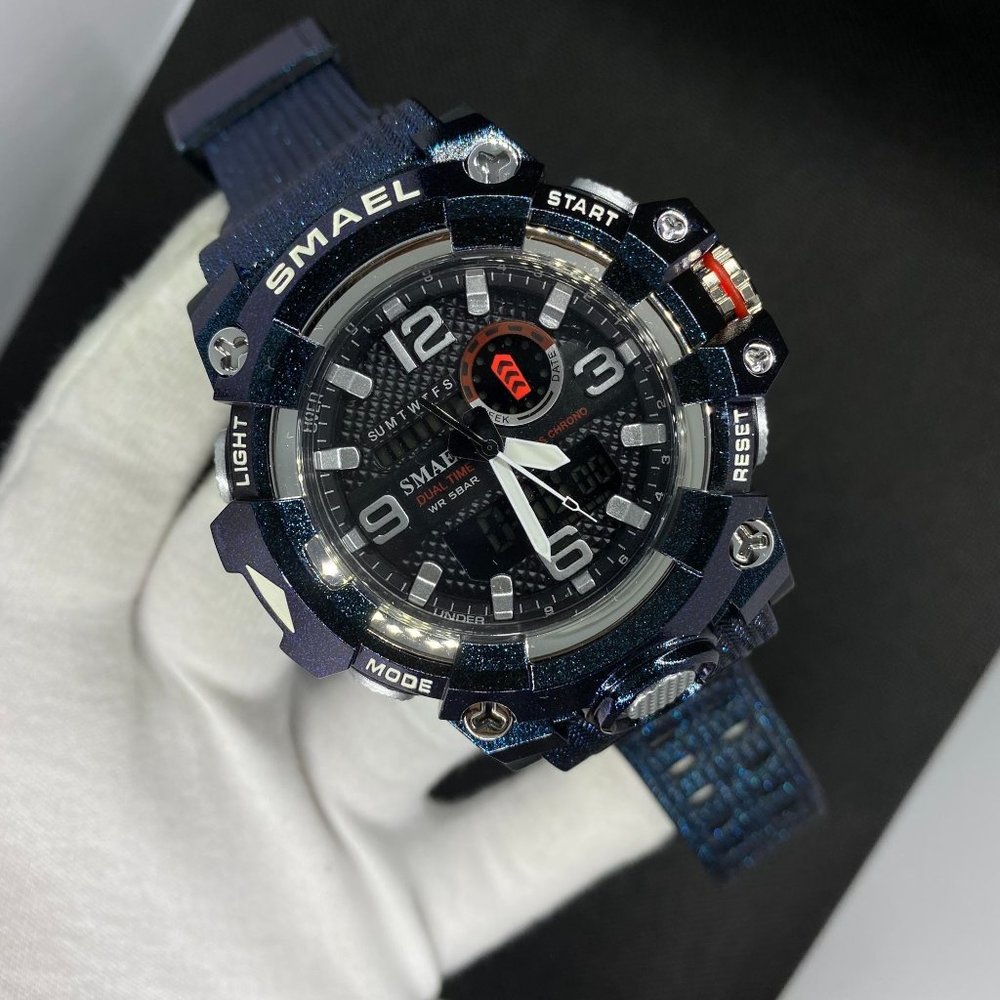 Waterproof Clock Alarm Dual Display Military Watch